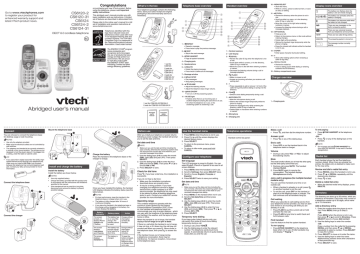 VTech CS6120-2 User`s manual | Manualzz