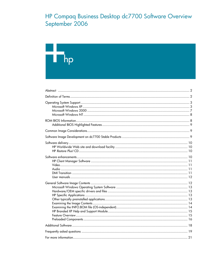 Hp Compaq Business Desktop Dc7100 Series Installation Manual Manualzz