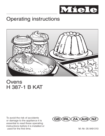 Miele H 387-1 B KAT Operating instructions | Manualzz