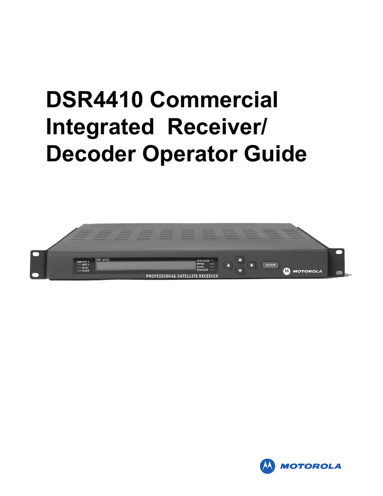 MOTOROLA DSR-4410 DSR4410 COMMERCIAL PRO DIGITAL SATELLITE RECEIVER NTSC PAL