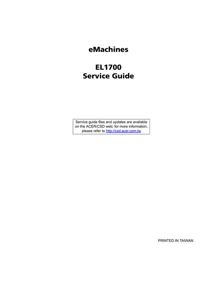 EMACHINES EL1700 WINDOWS 7 64BIT DRIVER DOWNLOAD EMACHINES EL1700 DRIVERS WINDOWS 7