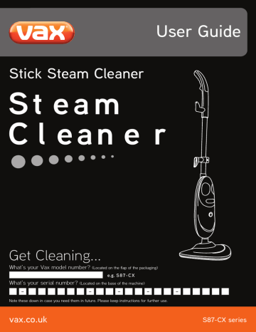 Vax White Steam Stick User guide | Manualzz