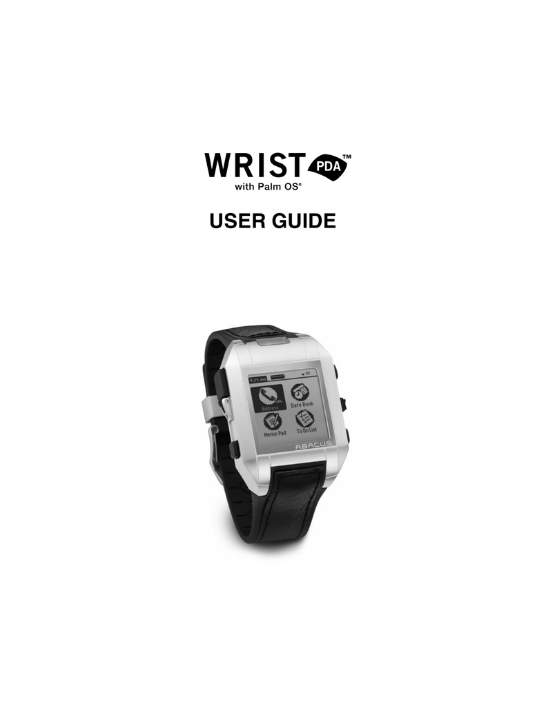 Wrist PDA Watch User guide Manualzz