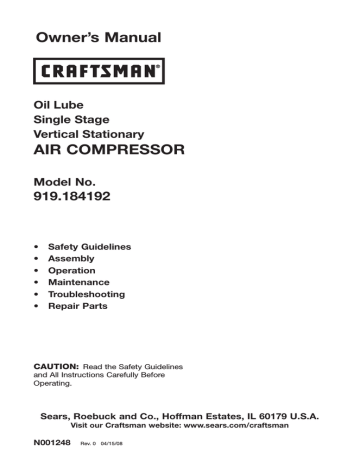 Craftsman 919.184192 Owner`s Manual | Manualzz