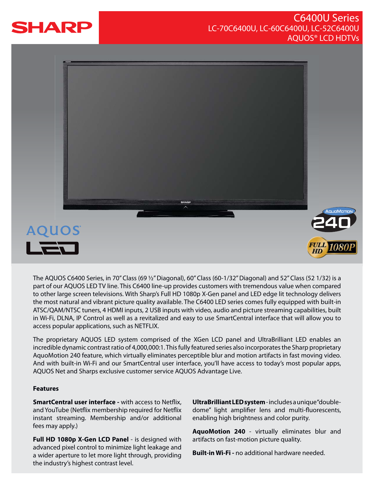 Sharp Aquos Lc 60c6400u User Manual Manualzz