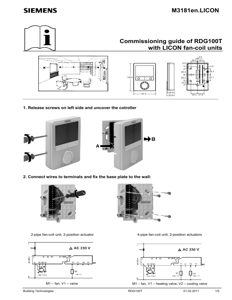 Siemens RDG100T User manual | Manualzz
