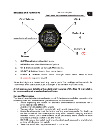 Bushnell Neo Xs User Manual Manualzz