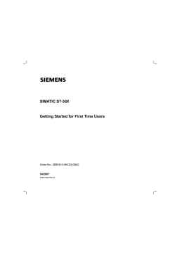 Siemens Simatic S7-300 Getting Started