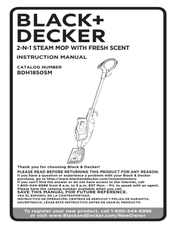 User manual Black & Decker FSMH1621 (English - 29 pages)