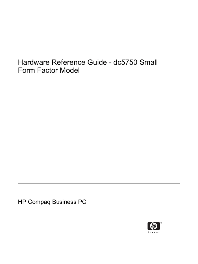 HP Compaq dc5750 SFF Hardware reference guide Manualzz