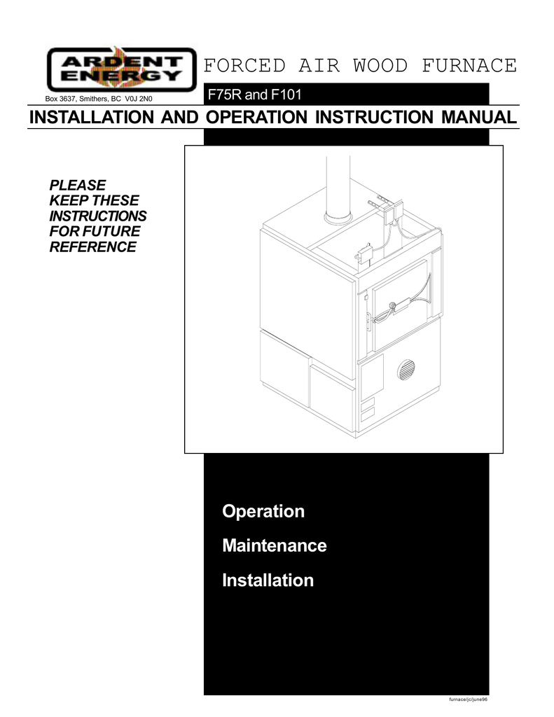 Ardent F75R Instruction manual | Manualzz