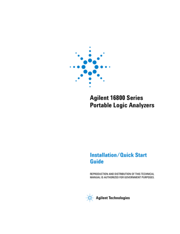 Datasheet | Agilent Technologies 16800 Series Technical data | Manualzz