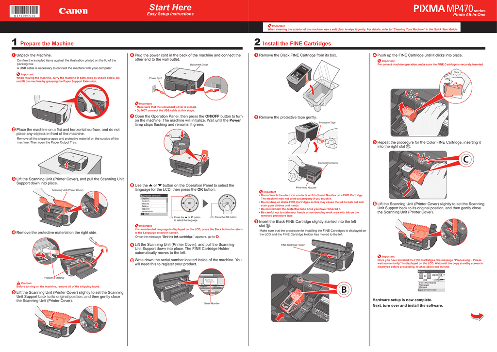 canon mp470 printer manual