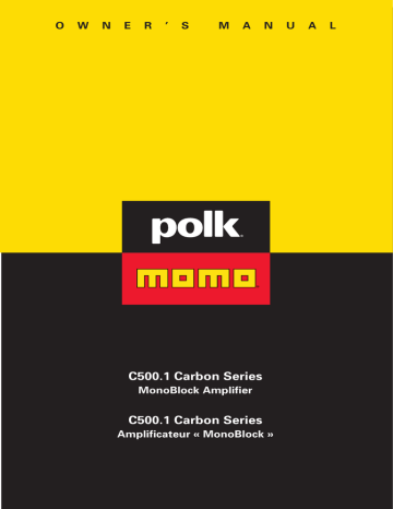 Polk Audio C500.1 User manual | Manualzz