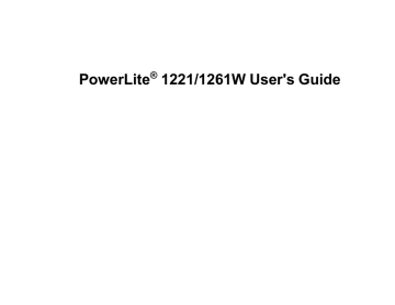 Epson 1221 User`s guide | Manualzz
