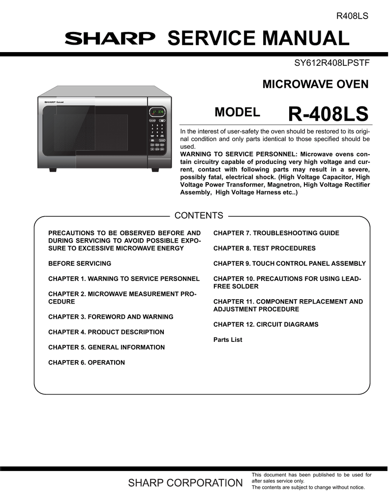 sharp carousel microwave r 408ls