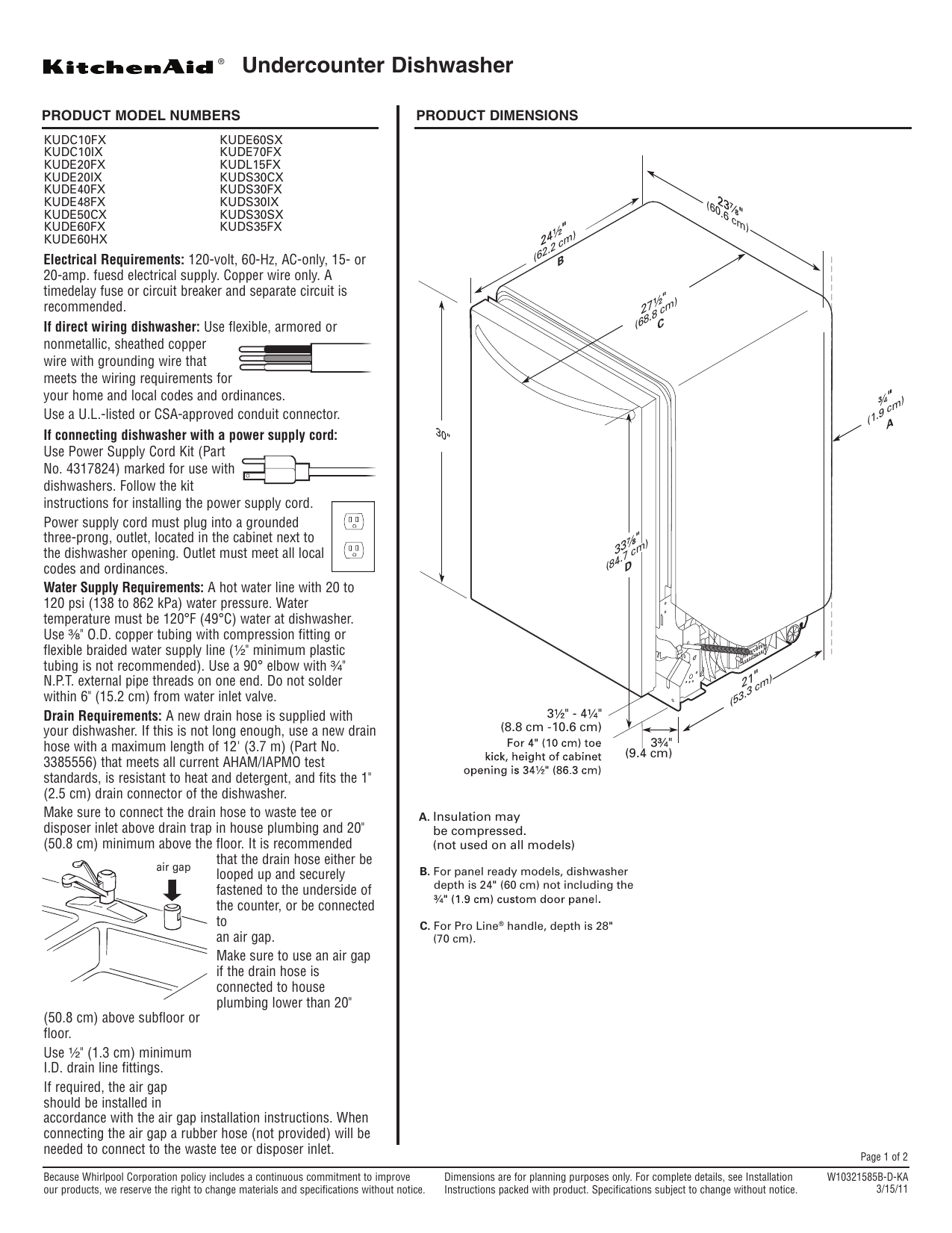 Whirlpool KUDS30FXPA User manual Manualzz