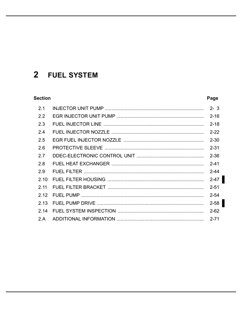 Detroit Diesel Injector Chart