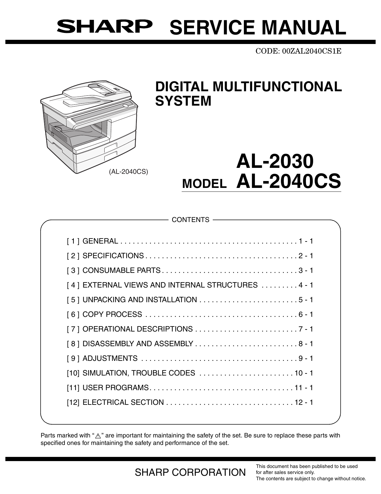 Service manual. Sharp al1217. Service manual d7200. Kyocera 2040 сервис мануал. Сервис мануал Sharp Fo-55.