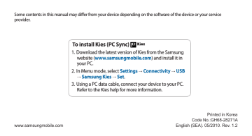 Samsung GT-S8500 User manual | Manualzz