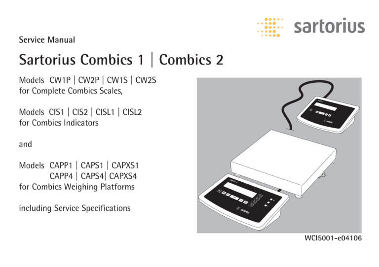 Sartorius CW2P Service manual Manualzz