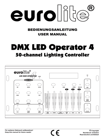 EuroLite DMX LED Operator 4 User manual | Manualzz