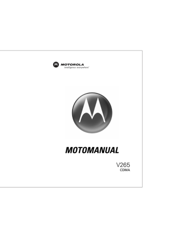 Product information | Motorola V265 CDMA Product specifications | Manualzz
