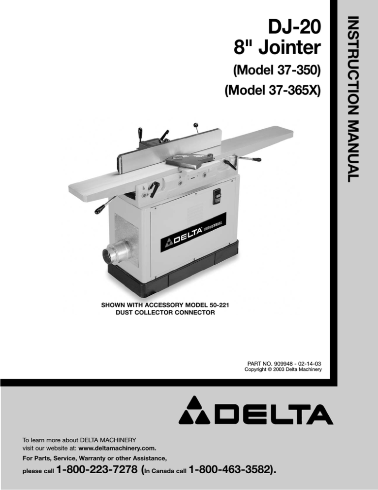 Delta DJ-15 Instruction manual | Manualzz