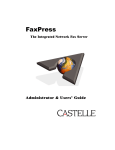 FaxPress SBE, 2500, 5000, 7000, 7500 Fax Server Administrator's Guide