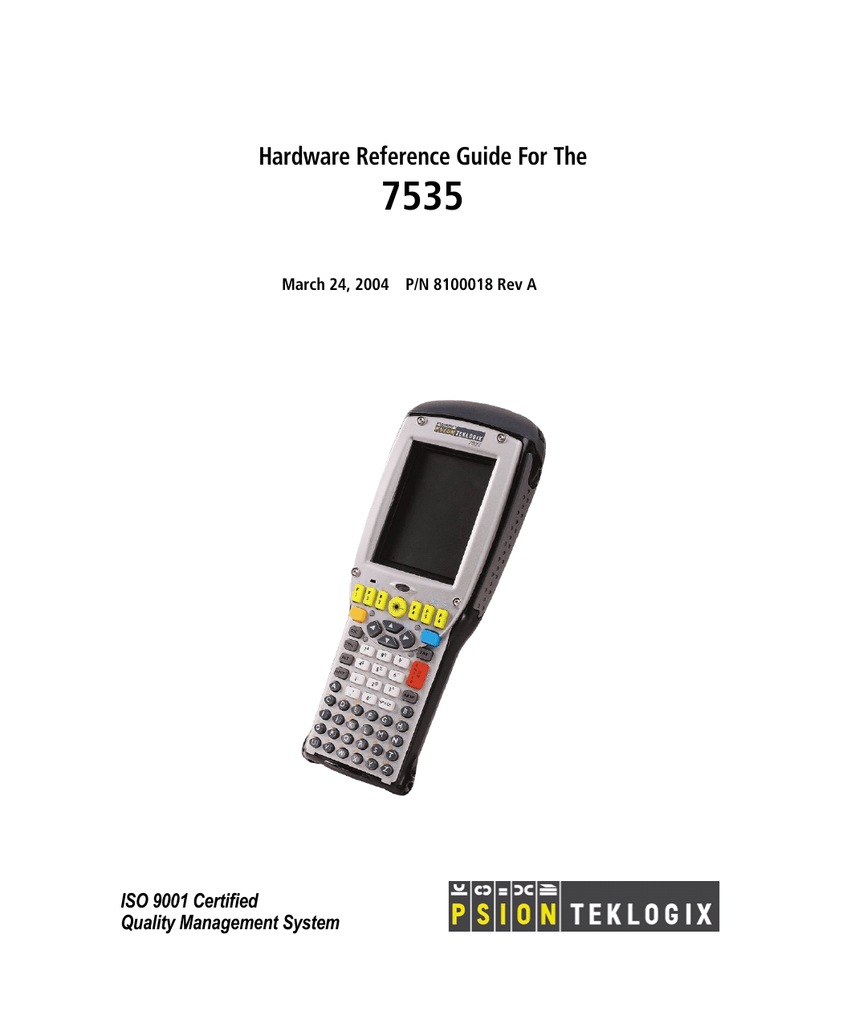 Psion Teklogix 7535 Hardware reference guide Manualzz