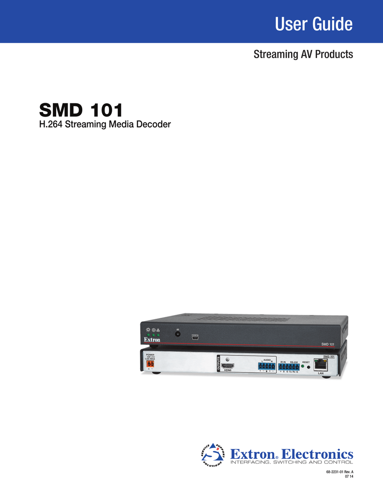 Extron electronics SMD 101 User guide - Manualzz