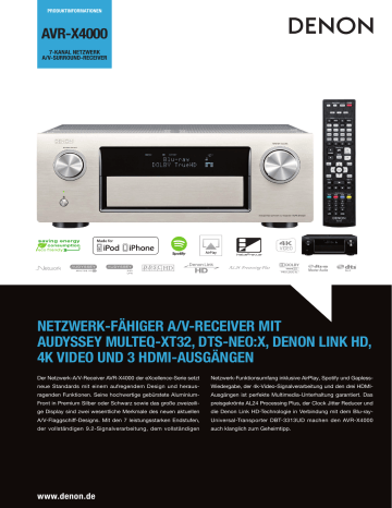 Denon AVR-X4000 User manual | Manualzz