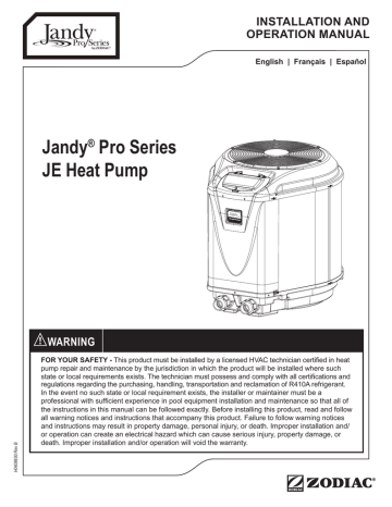 Jandy Pro Series Truclear Manual