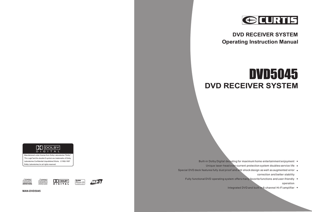 Curtis DVD5045 Instruction manual | Manualzz