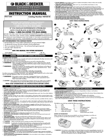 BLACK & DECKER NST2018 INSTRUCTION MANUAL Pdf Download