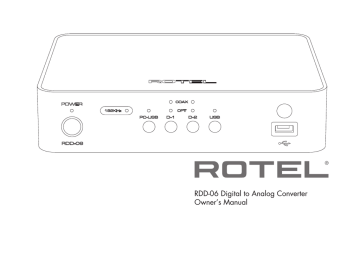 Rotel Rdd 06 Owner S Manual Manualzz