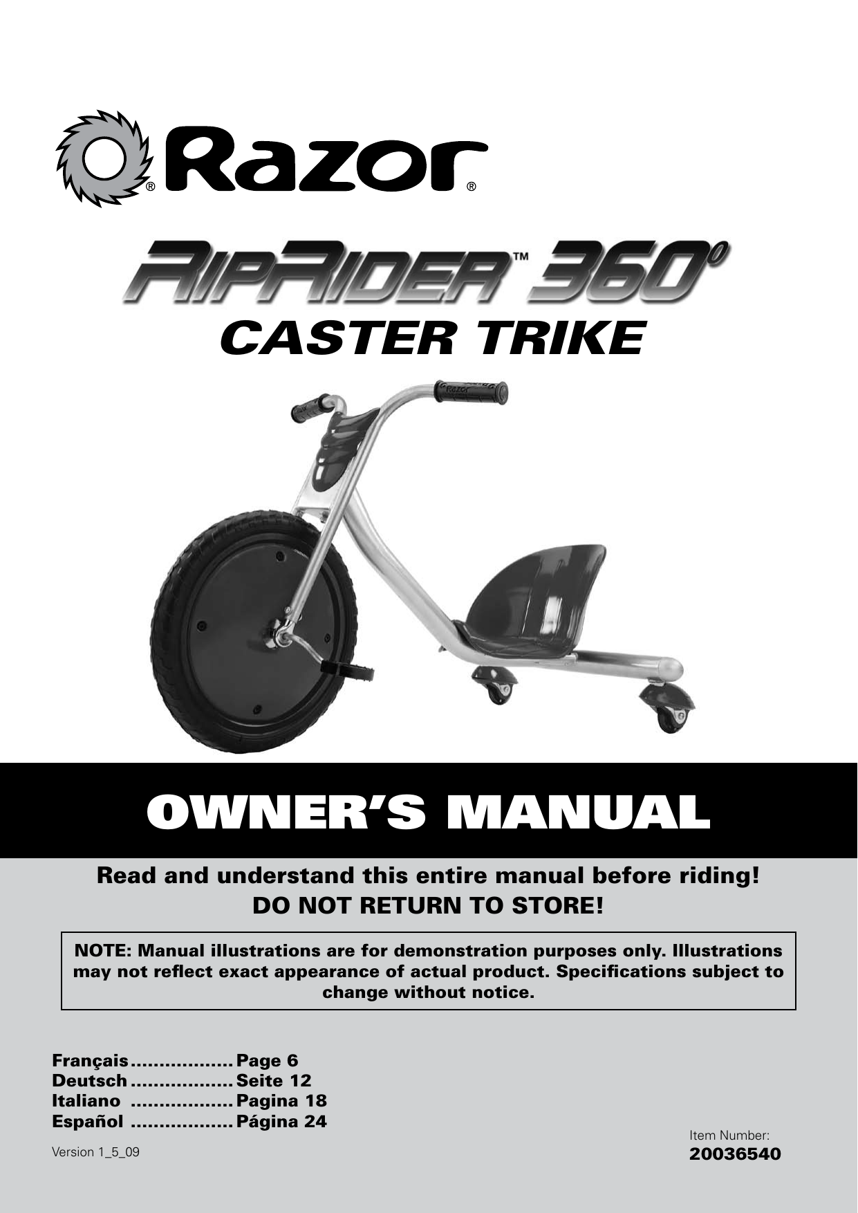 riprider 360 parts