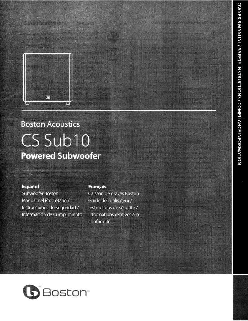 cs sub10 ii subwoofer