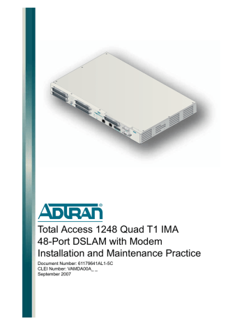 ADTRAN Quad T1 IMA Specifications | Manualzz