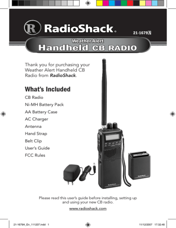 Radio Shack 21-1679 A User`s guide | Manualzz