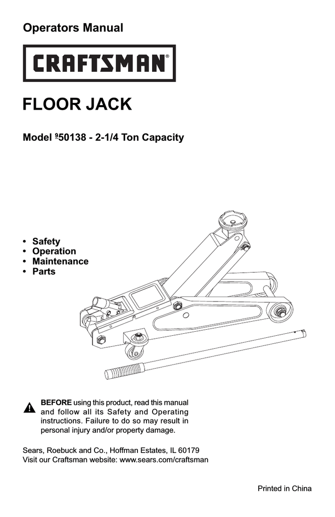 Craftsman 950138 Operating Instructions Manualzz Com