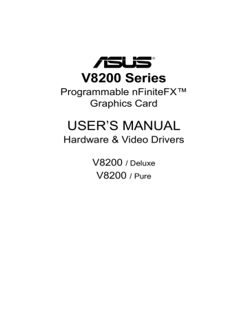 Asus V8200 User`s manual | Manualzz