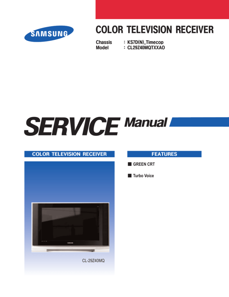 Samsung Cl 29z40mq Service Manual Manualzz