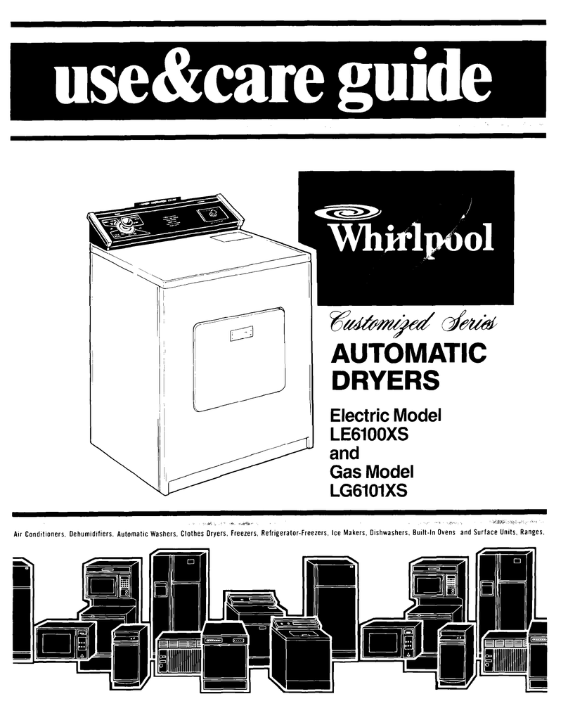 Whirlpool LE61OOXS Operating instructions Manualzz