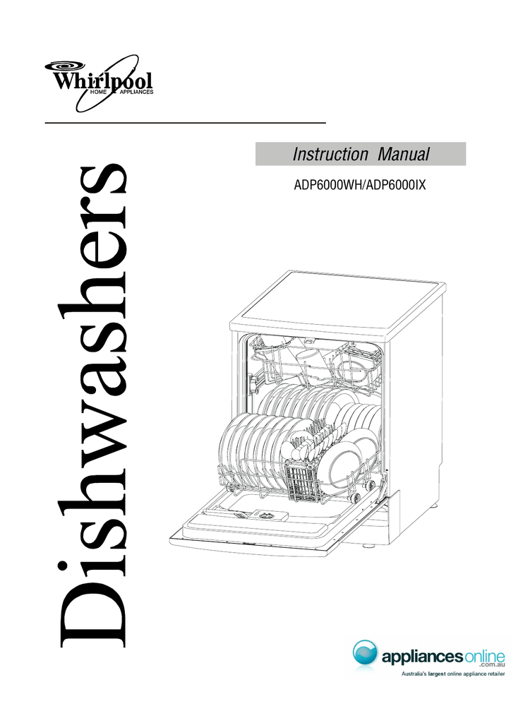 Whirlpool ADP6000WH Operating instructions Manualzz