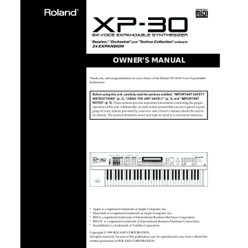 Roland Xp 60 Owner S Manual Manualzz