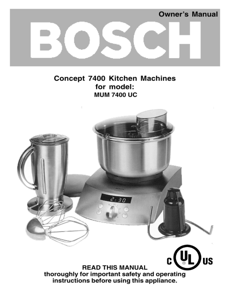 Bosch consept 7000 electronic manual