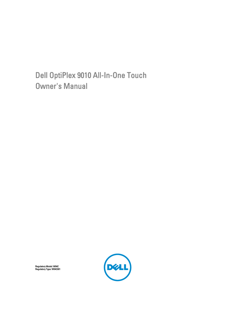 Dell OPTIPLEX 9010 ALL-IN-ONE Owner`s manual | Manualzz
