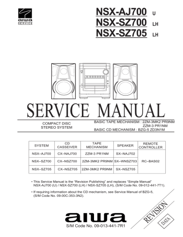 Aiwa Nsx Sz705 Service Manual Manualzz