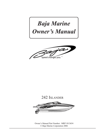 Baja Marine Islander 242 Owner`s manual | Manualzz